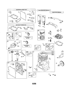 Cylinder/Crankcase Cover Diagram and Parts List for 95312-0266-E1  Briggs and Stratton Engine